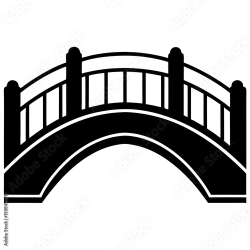 bridge silhouette on white background  