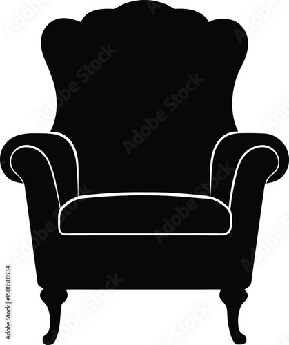 black leather armchair