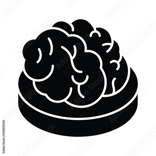 Trendy isometric style icon of a brain