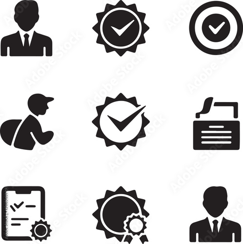 Teamwork coaching meeting management motivation icons