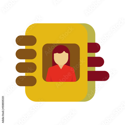 Phone Book Vector Icon