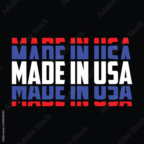 Made In U S A .... usa Lover T shirt design Template