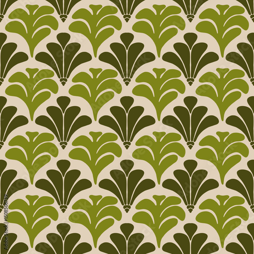Art Nouveau floral seamless pattern repeat tile