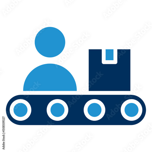 Production Blue Color Icon