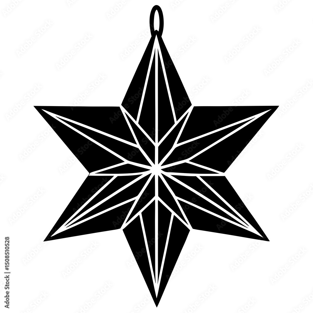 Obraz premium star ornament on white background 