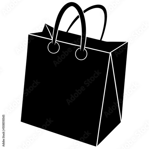 gift bag with handles on white background .svg