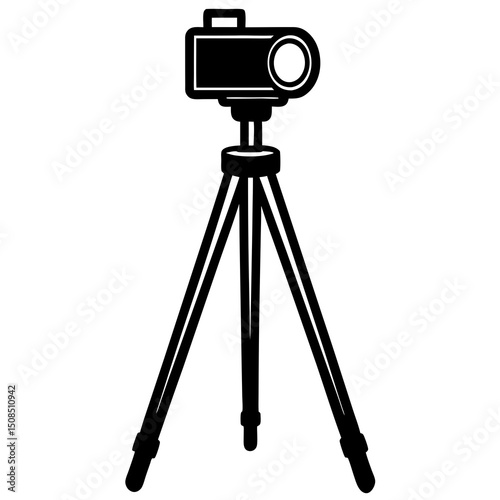 camera tripod on white background  .svg