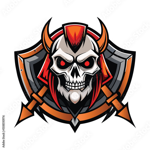 41 Vactor mascot skull axe mascot skull axe red Dark knight Lumberjack Axe 