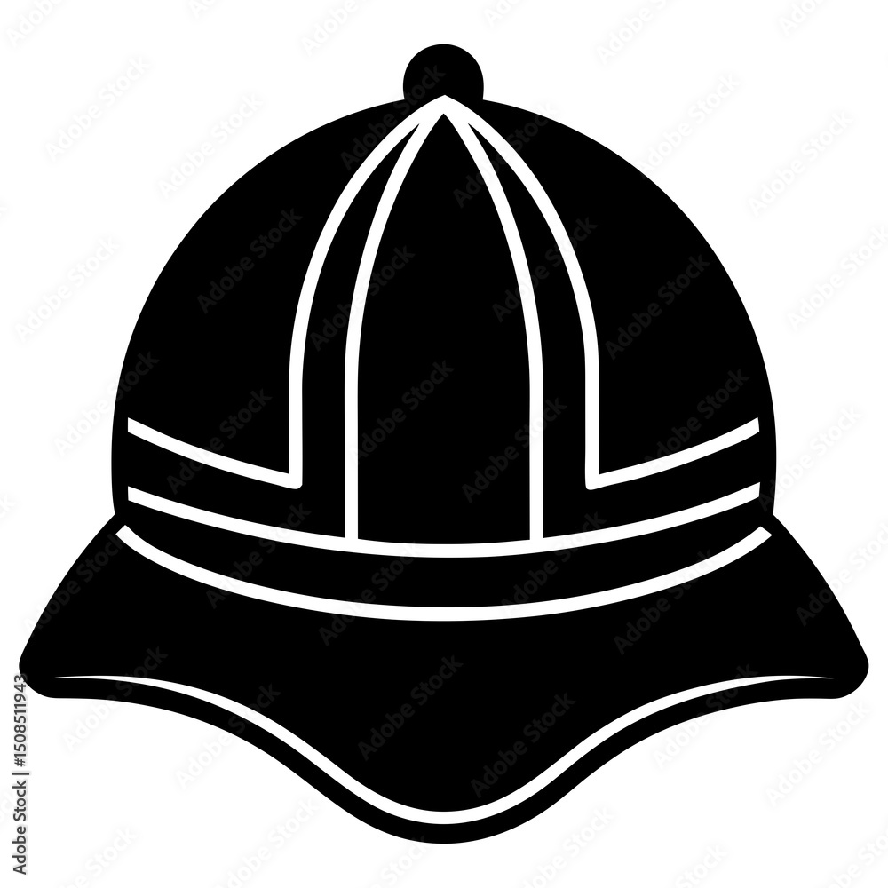Naklejka premium firefighter helmet on white background .svg