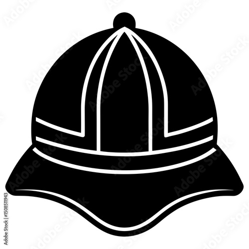 firefighter helmet on white background  .svg