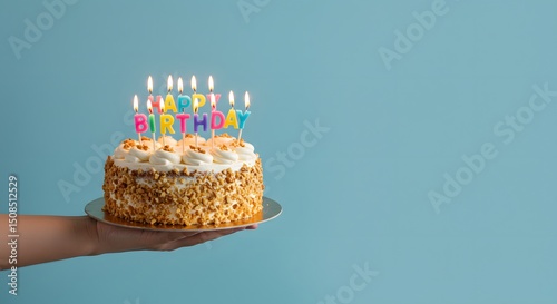 Birthday cake with candle