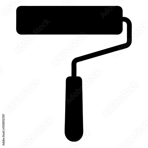 paint roller icon on white background  .svg