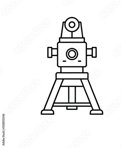 retro robot vector illustration