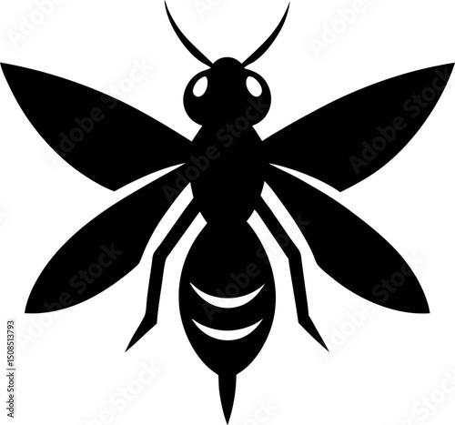 Phantom midge silhouette vector illustration