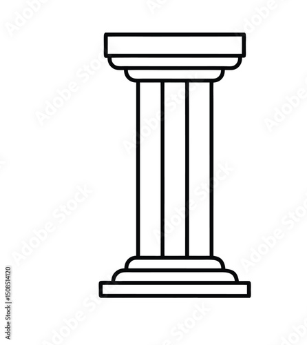 column isolated on white