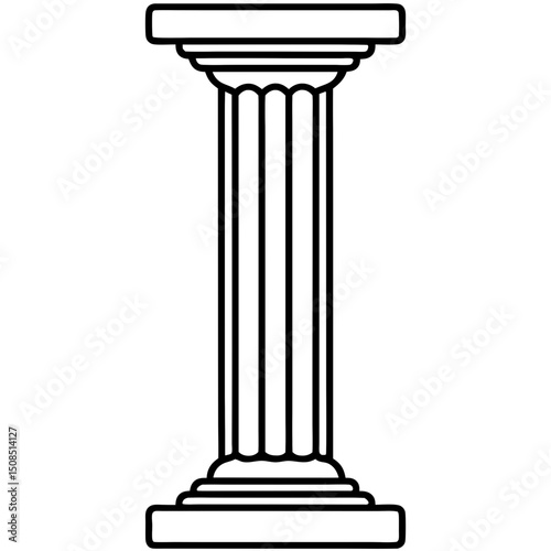 classic column isolated on white