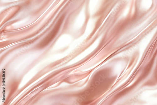 shiny, glossy, pale pink, textile wavy background.