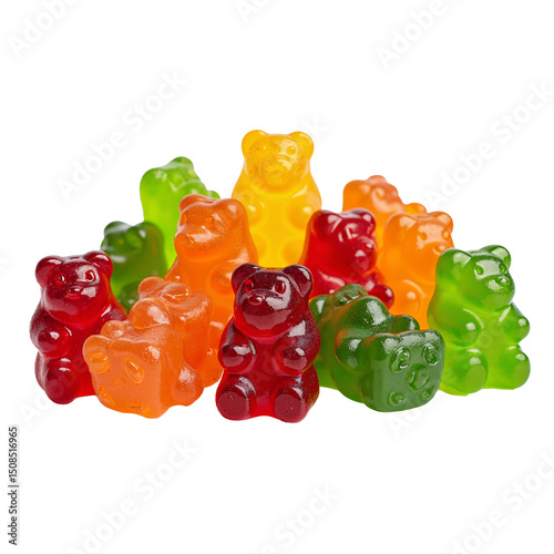 Wallpaper Mural Assorted Gummy Bears in Vibrant Colors, Isolated on Transparent Background for Fun and Creative Projects Torontodigital.ca