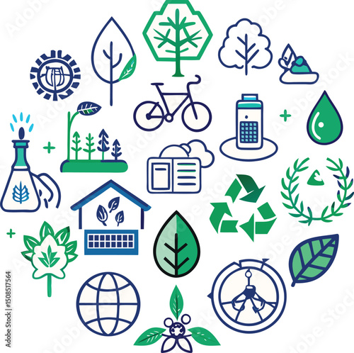 some icon set vector color image 