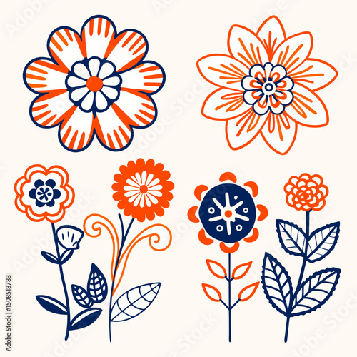 premium vector elegant watercolor folower