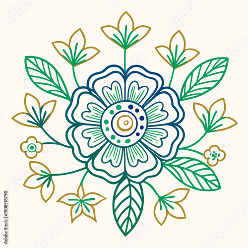 premium vector elegant watercolor folower