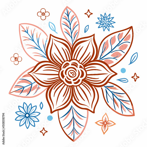 premium vector elegant watercolor folower