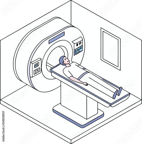 Medical healthcare scanner icon 