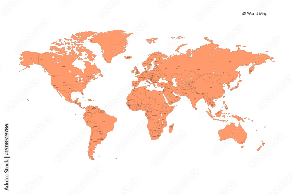 Fototapeta premium World Map-01