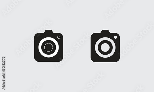 Minimalist Camera Icon Set. Clean and Modern Camera Symbols for UI and Graphic Design