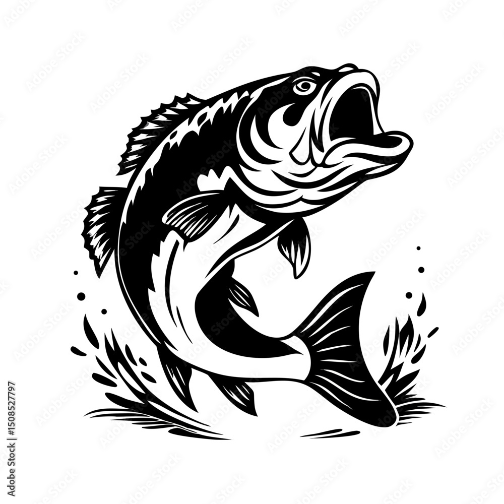 Naklejka premium A fish vector icon 