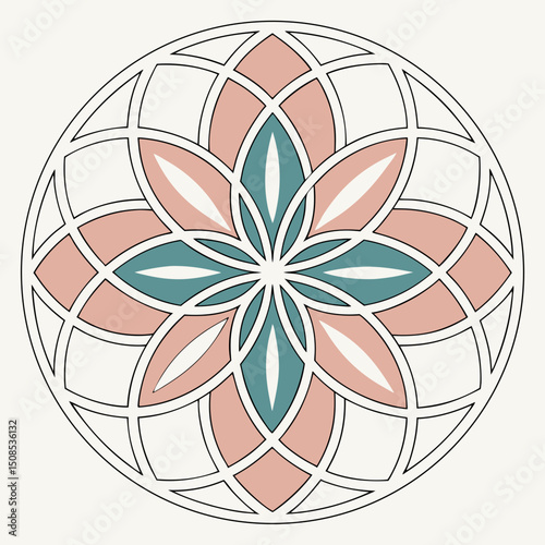 Intricate Mandala Art Vector | Boho Floral Mandala Design | Symmetrical Line Art for Coloring Pages, Tattoos, Cricut, and Digital Downloads