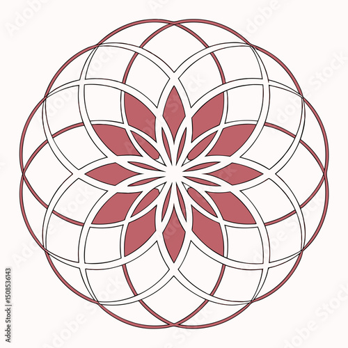Intricate Mandala Art Vector | Boho Floral Mandala Design | Symmetrical Line Art for Coloring Pages, Tattoos, Cricut, and Digital Downloads