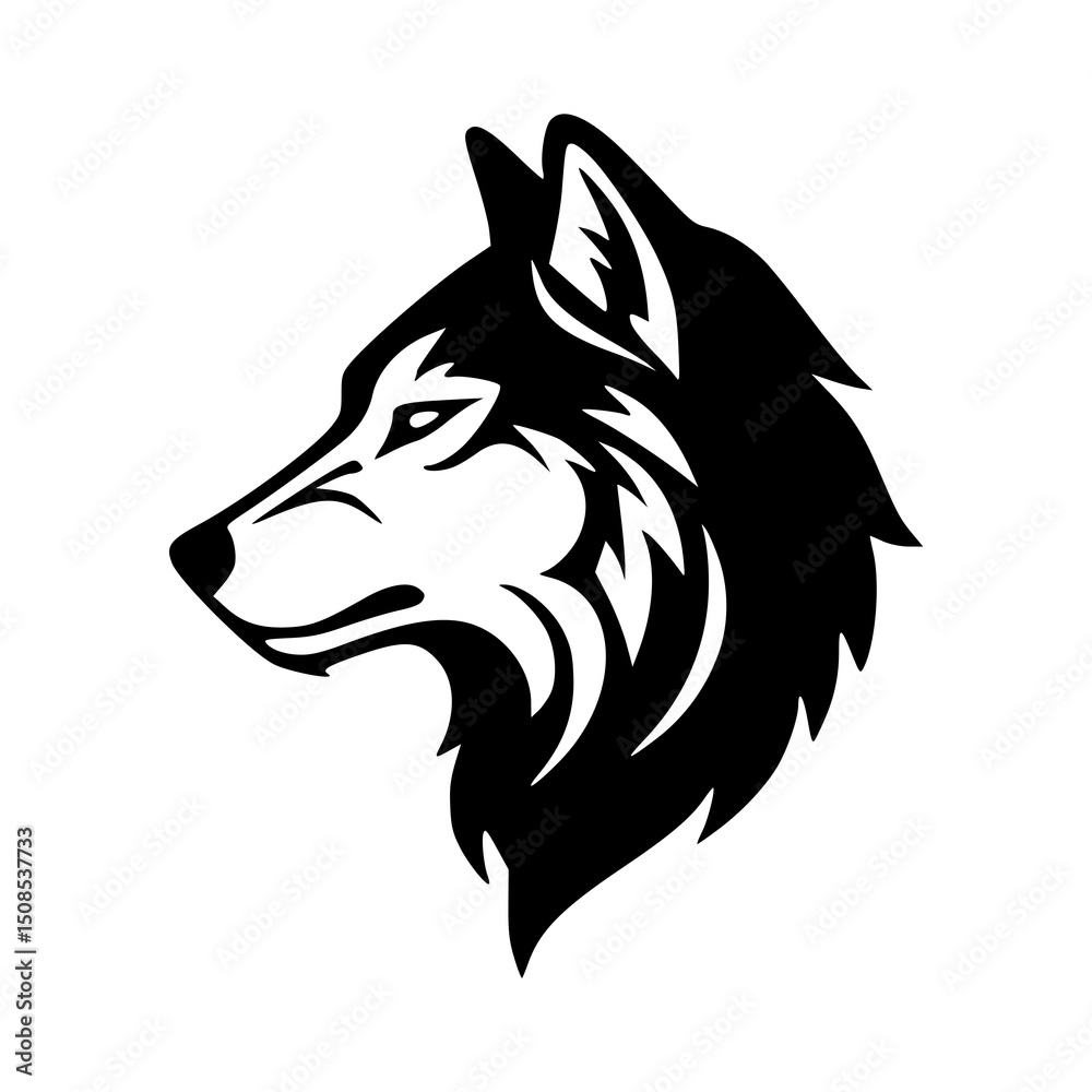 Obraz premium Wolf Head Vector Logo Illustration