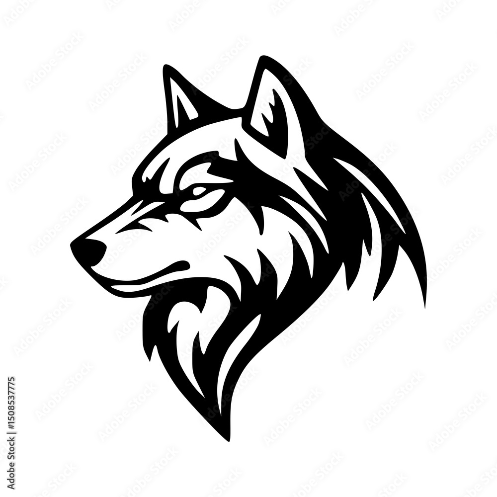 Fototapeta premium Wolf Head Vector Logo Illustration