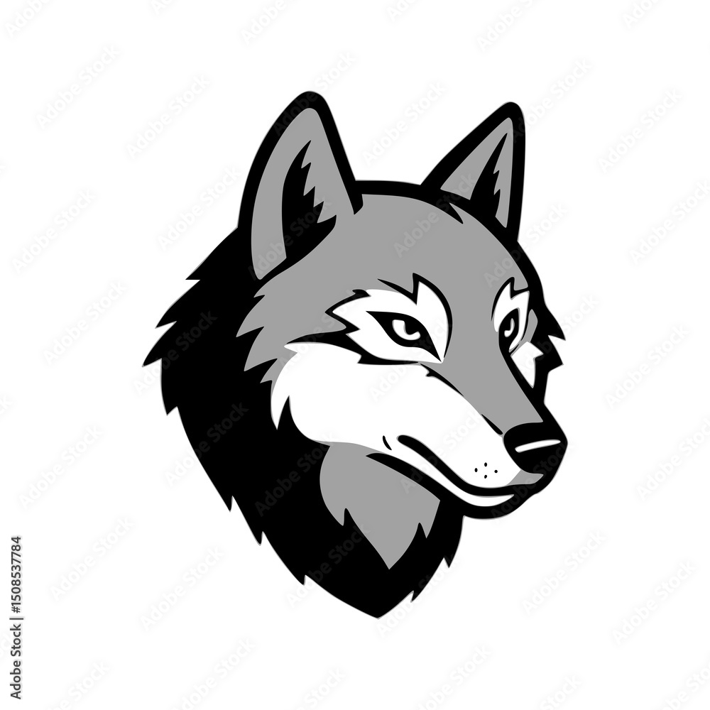 Obraz premium Wolf Head Vector Logo Illustration