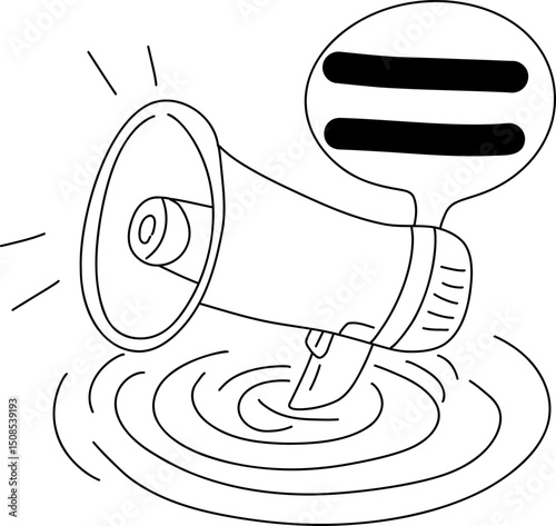 Ripple Effect- voice creating ripples that expand into symbols of unity and justice