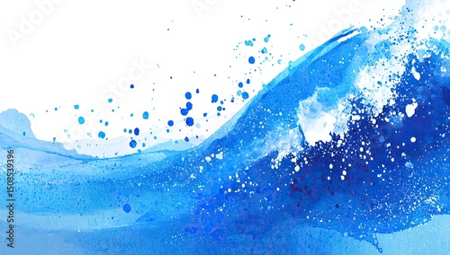 Abstract Watercolor Wave Design
