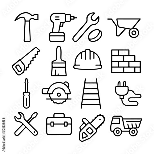 Wallpaper Mural vector set of tools Torontodigital.ca