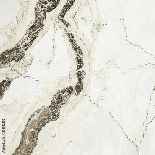 White Marble Texture Background With Dark Veins