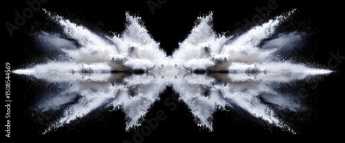 Abstract Powder Explosion On Black Background