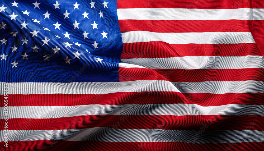 Obraz premium illustration flag waving red white blue stars stripes