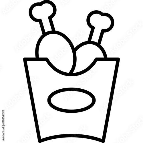 Chicken Bucket Icon