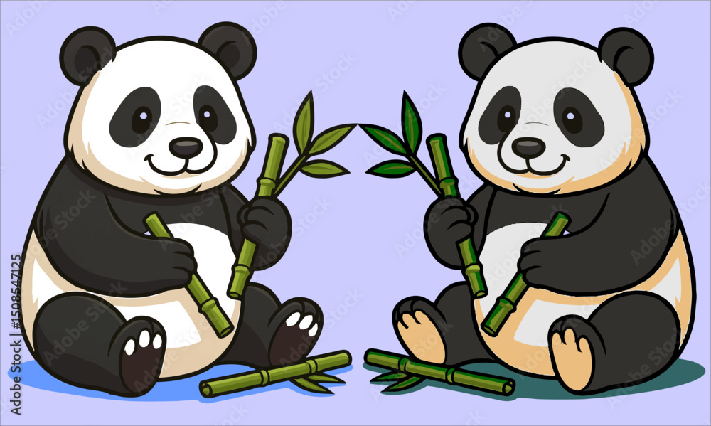 Obraz premium Panda vector.eps