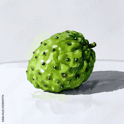 Tropical Form noni fruit isolated watercolor vector illustration svg