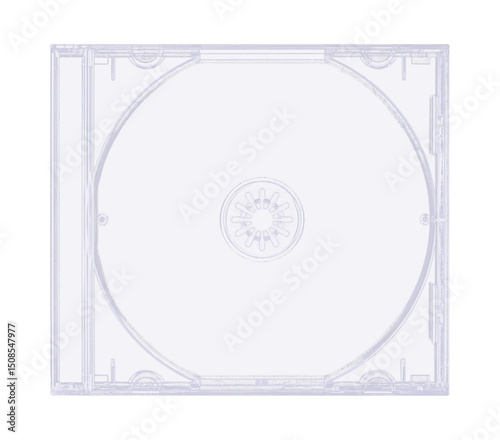 Canvas Print CD disk video case on black background