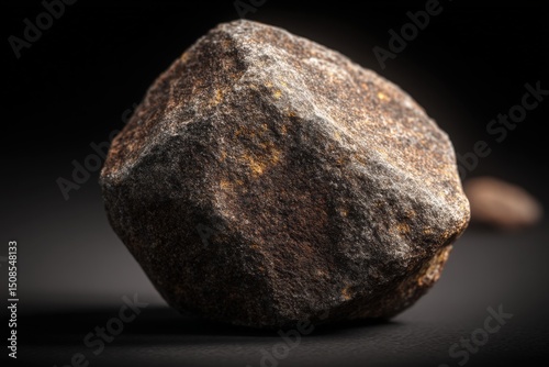 Closeup Of Dark Brown Rock Specimen