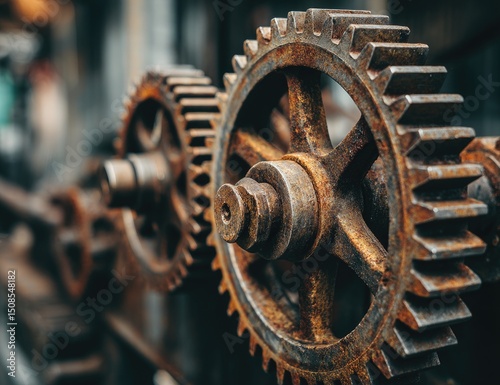 Rusty Gears Close-up