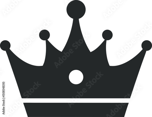 Crown icon on transparent background 