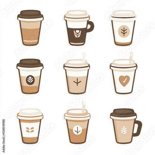 cute coffee cups for planner stickers