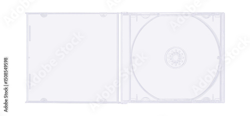 Canvas Print CD disk video case on black background